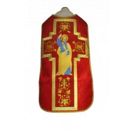 Ornat rzymski czerwony Święty Piotr (62) - Ornaty z wizerunkiem świętych