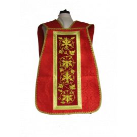 Ornat rzymski haftowany Chrystus Król (2) - Ornaty z Jezusem - zdjęcie 2 - Ornat rzymski haftowany Chrystus Król (2)