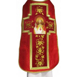 Ornat rzymski haftowany Chrystus Król (2) - Ornaty z Jezusem
