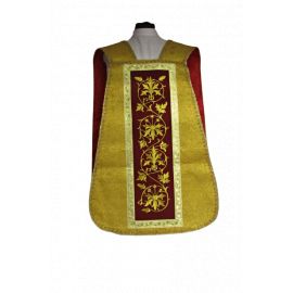 Ornat rzymski haftowany Chrystus Król - Ornaty z Jezusem - zdjęcie 2 - Ornat rzymski haftowany Chrystus Król