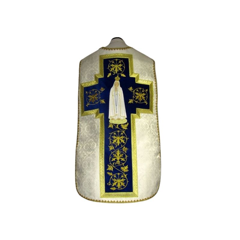 Ornat rzymski haftowany Matka Boża Fatimska - Ornaty Maryjne - Ornat rzymski haftowany Matka Boża Fatimska