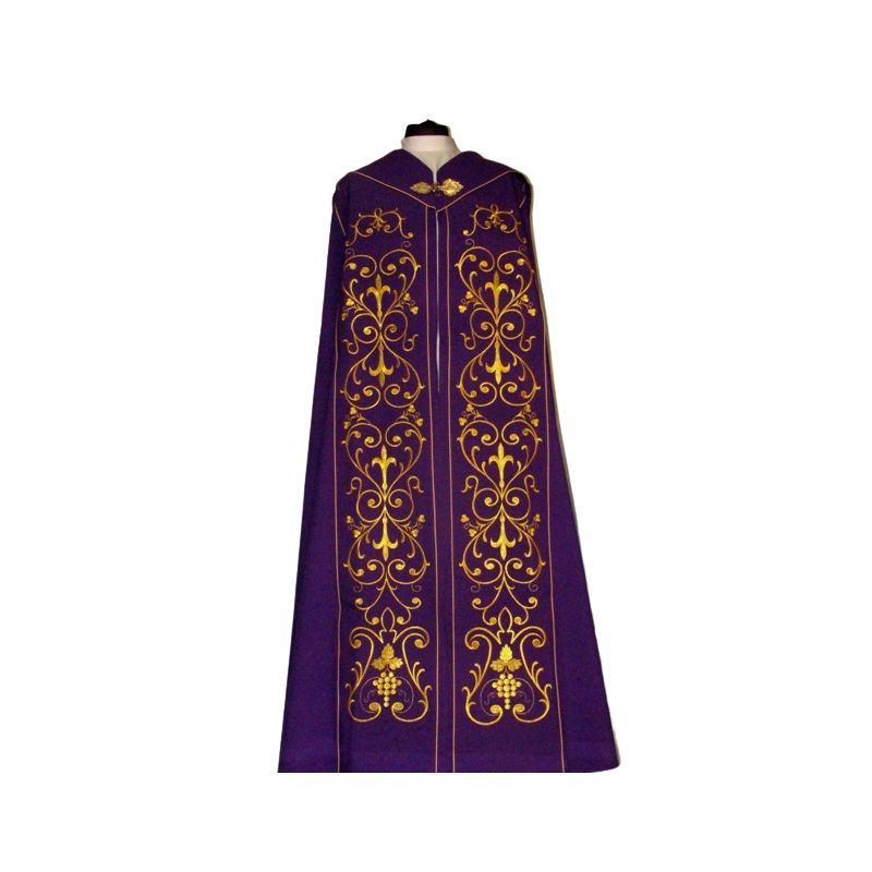Kapa haftowana fioletowa - ornament (4) - KAPY LITURGICZNE - Kapa haftowana fioletowa - ornament (4)
