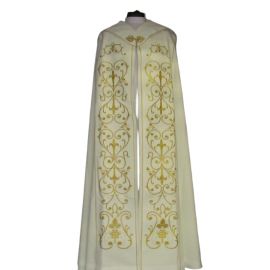 Kapa haftowana ecru - ornament (4) - KAPY LITURGICZNE - zdjęcie 3 - Kapa haftowana ecru - ornament (4)