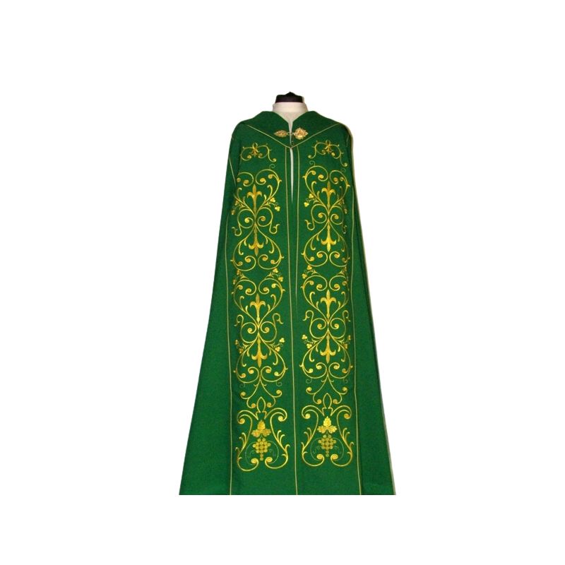 Kapa haftowana zielona - ornament (4) - KAPY LITURGICZNE - Kapa haftowana zielona - ornament (4)