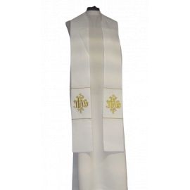 Kapa haftowana biała - ornament (4) - KAPY LITURGICZNE - zdjęcie 3 - Kapa haftowana biała - ornament (4)