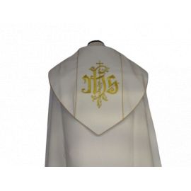 Kapa haftowana biała - ornament (4) - KAPY LITURGICZNE - zdjęcie 2 - Kapa haftowana biała - ornament (4)