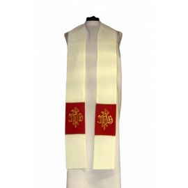 Kapa haftowana kremowo - czerwona - ornament (4) - KAPY LITURGICZNE - zdjęcie 3 - Kapa haftowana kremowo - czerwona - ornament (4)