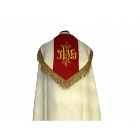 Kapa haftowana kremowo - czerwona - ornament (4) - KAPY LITURGICZNE - zdjęcie 2 - Kapa haftowana kremowo - czerwona - ornament (4)
