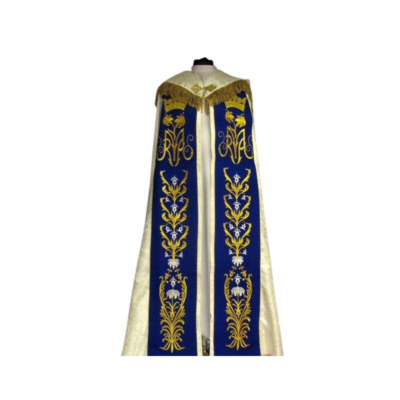 Kapa maryjna - materiał rozeta (02) - KAPY LITURGICZNE - Kapa maryjna - materiał rozeta (02)