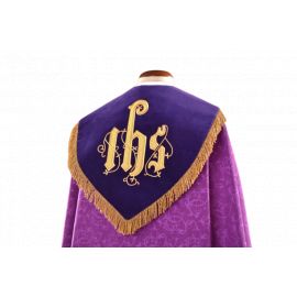 Kapa haftowana adamaszek , pasy aksamit (55) - KAPY LITURGICZNE - zdjęcie 2 - Kapa haftowana adamaszek , pasy aksamit (55)