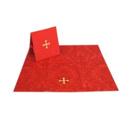 Bursa i welon na kielich - tkanina żakard, kolory liturgiczne (3) - BURSY, ZESTAWY DO CHORYCH - zdjęcie 3 - Bursa i welon na kielich - tkanina żakard, kolory liturgiczne (3)