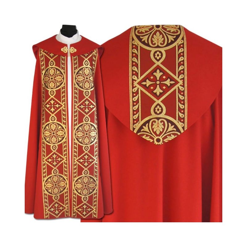 Kapa wzór gotycki - tkanina bawełna-stretch (3) - KAPY LITURGICZNE - Kapa wzór gotycki - tkanina bawełna-stretch (3)