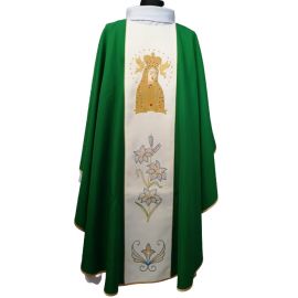 Ornat zielony Matka Boża Licheńska - Ornaty Maryjne - zdjęcie 2 - Ornat zielony Matka Boża Licheńska