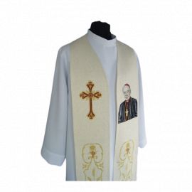 Stuła haftowana Kardynał Stefan Wyszyński (3) - ROK LITURGICZNY HASŁO - zdjęcie 3 - Stuła haftowana Kardynał Stefan Wyszyński (3)