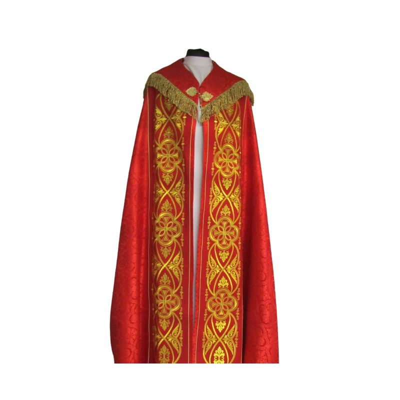 Kapa haftowana IHS rozeta - kolory liturgiczne (50A) - KAPY LITURGICZNE - Kapa haftowana IHS rozeta - kolory liturgiczne (50A)