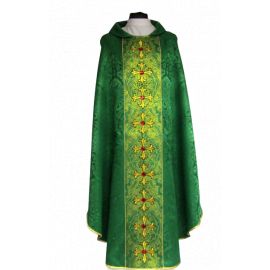 Ornat kolory liturgiczne -  pięknym pasem haftowanym + kamienie (2) - Ornaty haftowane - zdjęcie 2 - Ornat kolory liturgiczne -  pięknym pasem haftowanym + kamienie (2)