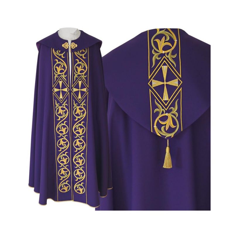 Kapa haftowana gotycka - haftowane pasy (53) - KAPY LITURGICZNE - Kapa haftowana gotycka - haftowane pasy (53)
