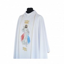 Ornat haftowany Jezus Miłosierny (05) - Ornaty z Jezusem - zdjęcie 2 - Ornat haftowany Jezus Miłosierny (05)