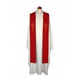 Stuła haftowana do koncelebry - kolory liturgiczne (2) - EUCHARYSTYCZNE - zdjęcie 2 - Stuła haftowana do koncelebry - kolory liturgiczne (2)