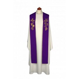Stuła haftowana do koncelebry - kolory liturgiczne (7)