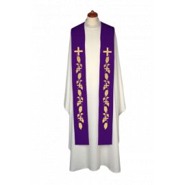 Stuła haftowana - kolory liturgiczne, bogaty haft (10) - EUCHARYSTYCZNE - zdjęcie 2 - Stuła haftowana - kolory liturgiczne, bogaty haft (10)