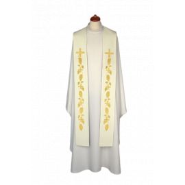 Stuła haftowana - kolory liturgiczne, bogaty haft (10) - EUCHARYSTYCZNE - zdjęcie 3 - Stuła haftowana - kolory liturgiczne, bogaty haft (10)