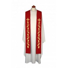 Stuła haftowana - kolory liturgiczne, bogaty haft (10) - EUCHARYSTYCZNE - zdjęcie 4 - Stuła haftowana - kolory liturgiczne, bogaty haft (10)