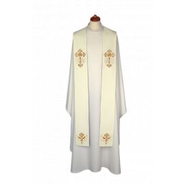 Stuła haftowana - kolory liturgiczne, bogaty haft (11) - EUCHARYSTYCZNE - zdjęcie 2 - Stuła haftowana - kolory liturgiczne, bogaty haft (11)