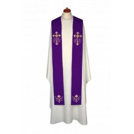 Stuła haftowana - kolory liturgiczne, bogaty haft (11) - EUCHARYSTYCZNE - zdjęcie 4 - Stuła haftowana - kolory liturgiczne, bogaty haft (11)