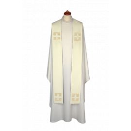 Stuła haftowana - kolory liturgiczne, Krzyże haft (13) - EUCHARYSTYCZNE - zdjęcie 3 - Stuła haftowana - kolory liturgiczne, Krzyże haft (13)