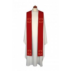 Stuła haftowana - kolory liturgiczne, Krzyże haft (13) - EUCHARYSTYCZNE - zdjęcie 4 - Stuła haftowana - kolory liturgiczne, Krzyże haft (13)