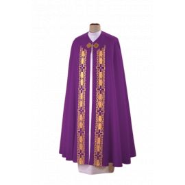 Kapa fioletowa z ozdobnymi pasami (64) - KAPY LITURGICZNE