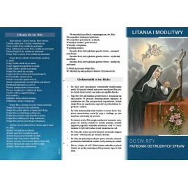 Litania i Modlitwy do Św. Rity - Folder religijny