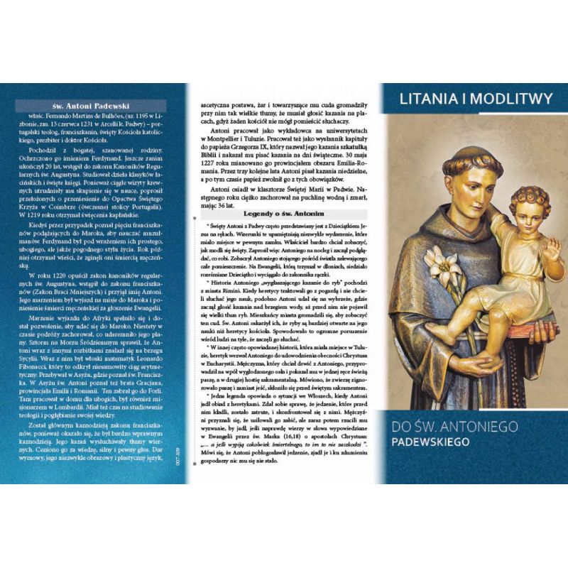 Litania i Modlitwy do Św. Antoniego - Folder religijny - Litania i Modlitwy do Św. Antoniego