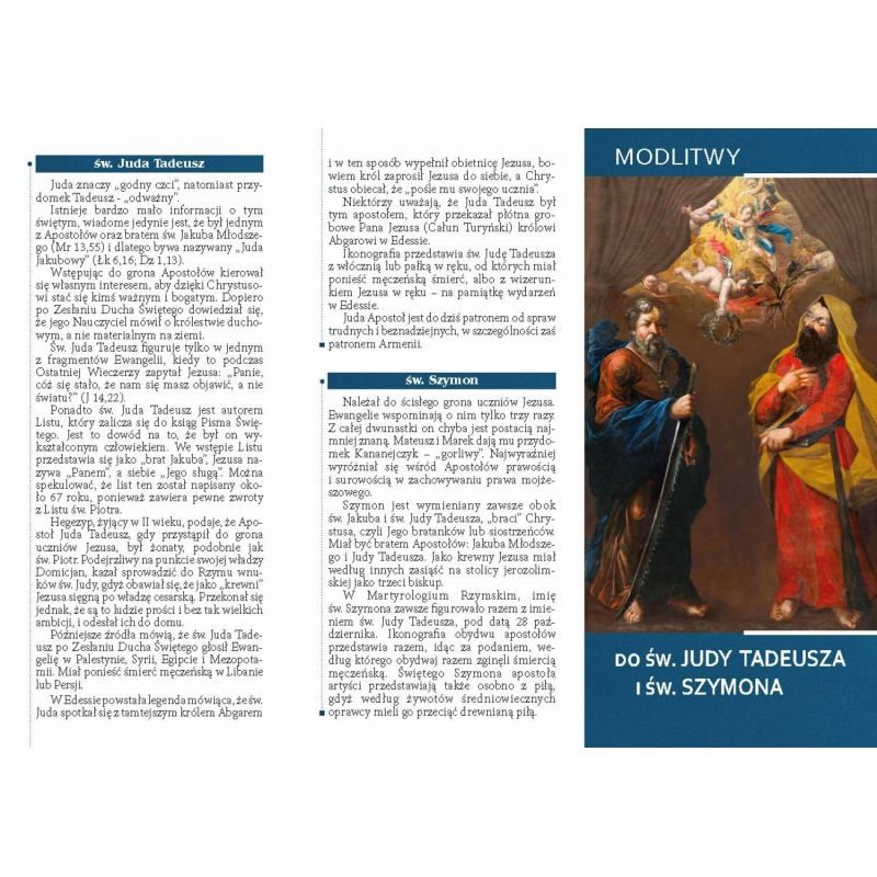 Litania i Modlitwy do Św. Judy Tadeusza i Św. Szymona - Folder religijny - Litania i Modlitwy do Św. Judy Tadeusza i Św. Szymona
