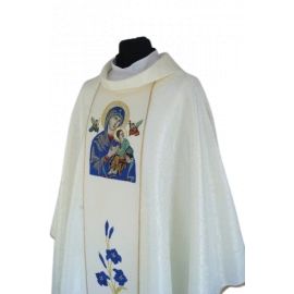 Ornat haftowany MB Nieustającej Pomocy - żakard - Ornaty Maryjne - zdjęcie 2 - Ornat haftowany MB Nieustającej Pomocy - żakard