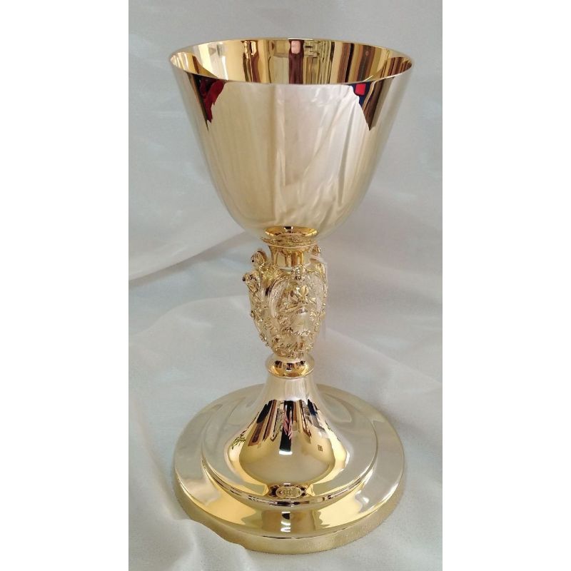 Kielich mszalny, nodus w kształcie aniołów - 21 cm (3D) - KIELICHY MSZALNE - Kielich mszalny, nodus w kształcie aniołów - 21 cm (3D)