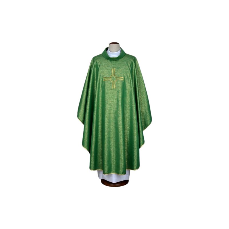 Ornat zielony haftowany - krzyż (18) - Ornaty zielone - Ornat zielony haftowany - krzyż (18)