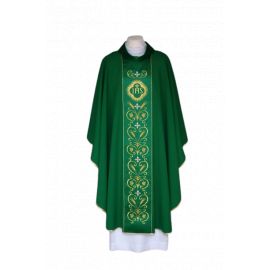 Ornat zielony haftowany, pas atłasowy - IHS (23) - Ornaty zielone