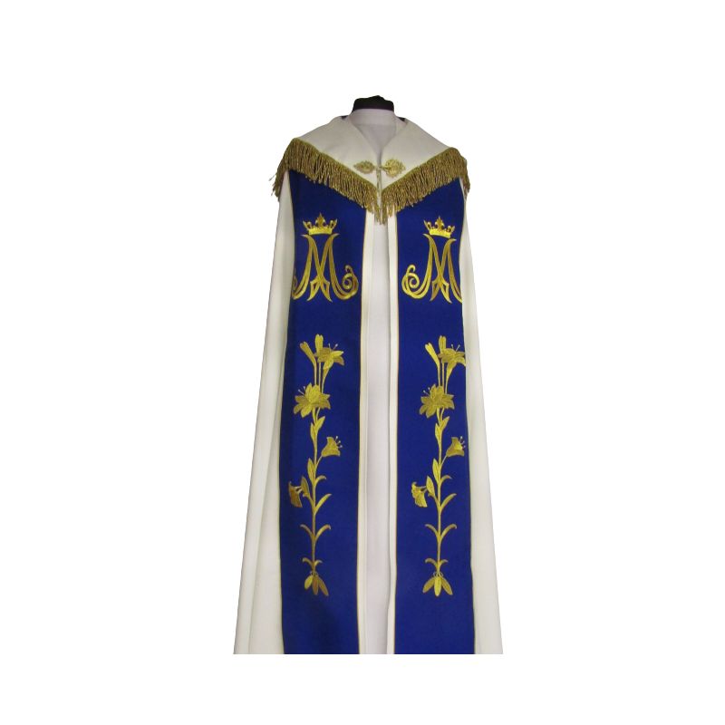Kapa haftowana maryjna - ecru (89) - KAPY LITURGICZNE - Kapa haftowana maryjna - ecru (89)