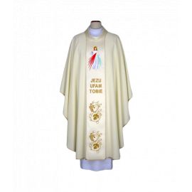 Ornat haftowany z wizerunkiem Pana Jezusa Miłosiernego (84) - Ornaty z Jezusem