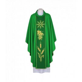 Ornat zielony IHS - tkany ozdobny pas (95) - Ornaty zielone