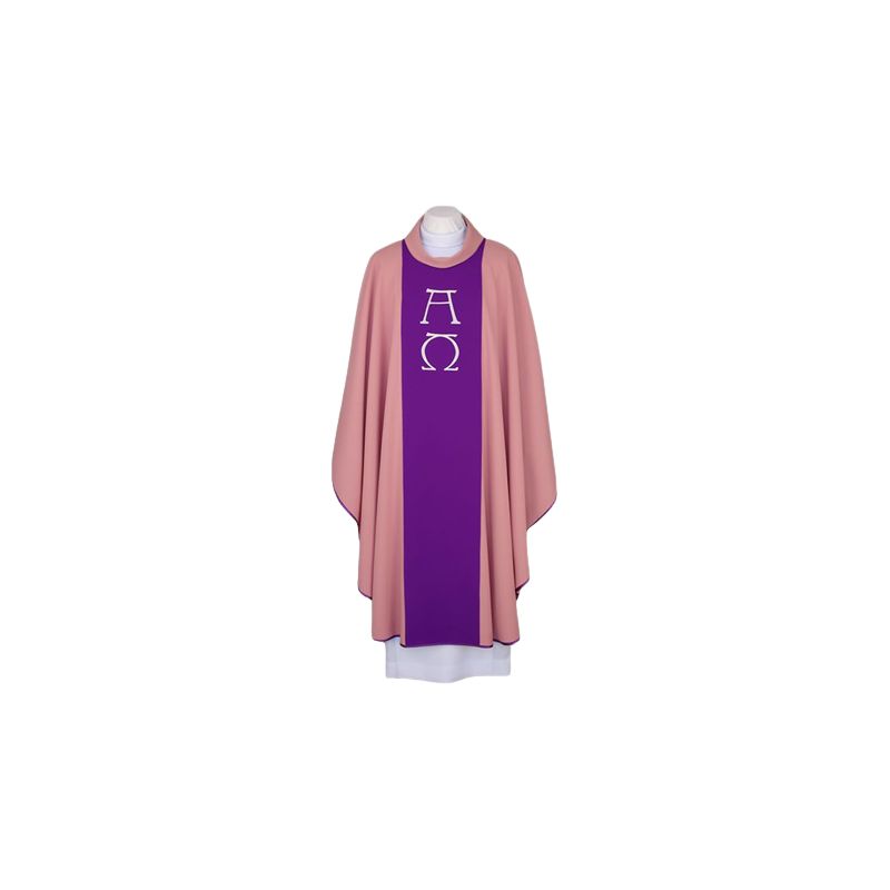 Ornat różowy, pas haftowany (123) - Szaty liturgiczne - Ornat różowy, pas haftowany (123)