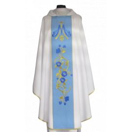 Ornat maryjny z haftowanym pasem (66) - Ornaty Maryjne