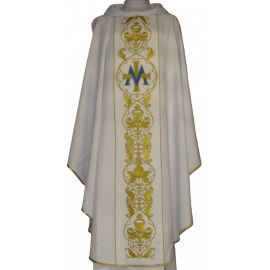Ornat maryjny z haftowanym pasem (68) - Ornaty Maryjne