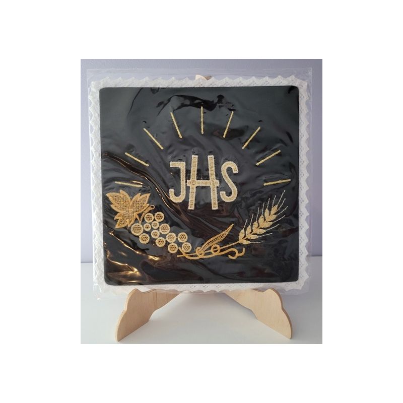 Palka haftowana czarna IHS (4) - kolor czarny - Palka haftowana czarna IHS (4)