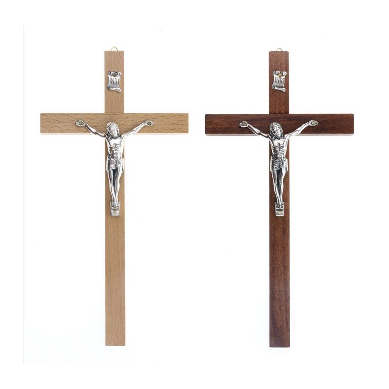 Krzyż drewniany na ścianę - 27x 13,5 cm - KRZYŻE, KRZYŻYKI - Krzyż drewniany na ścianę - 27x 13,5 cm