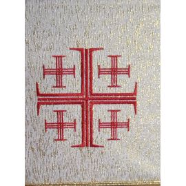 Bursa do chorych haftowana, wzór krzyż jerozolimski (38) - BURSY, ZESTAWY DO CHORYCH - zdjęcie 2 - Bursa do chorych haftowana (38)