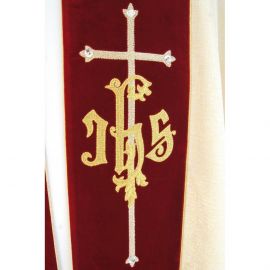 Kapa haftowana jasne złoto - motyw Baranka Bożego - KAPY HAFTOWANE - zdjęcie 3 - Kapa haftowana jasne złoto - motyw Baranka Bożego