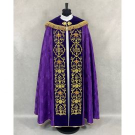 Kapa haftowana fioletowa (90) - KAPY LITURGICZNE - zdjęcie 3 - Kapa haftowana fioletowa (90)